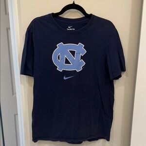 Nike Navy T‑Shirt with Light Blue UNC Logo
